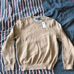 Polo by Ralph Lauren Men's Beige Crewneck Sweater